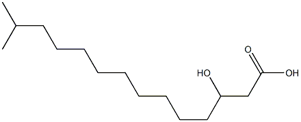 3-hydroxy-13-methyltetradecanoic acid Struktur