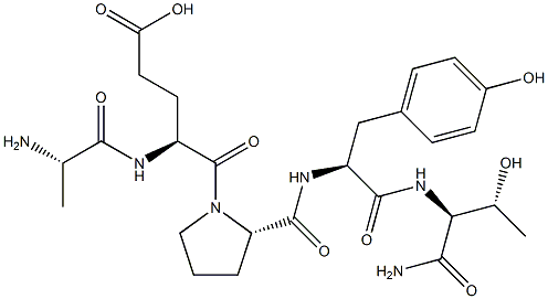 alanyl-glutamyl-prolyl-tyrosyl-threoninamide Struktur