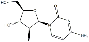 4-Amino-1-((2R,3S,4R,5R)-3-fluoro-4-hydroxy-5-hydroxymethyl-tetrahydro-furan-2-yl)-1h-pyrimidin-2-one Struktur