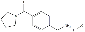 1-[4-(PYRROLIDIN-1-YLCARBONYL)PHENYL]METHANAMINE HYDROCHLORIDE Struktur