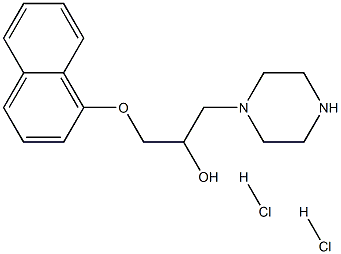 1-(1-naphthyloxy)-3-piperazinopropan-2-ol dihydrochloride Struktur