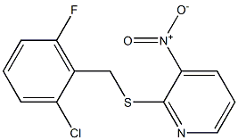 2-[(2-chloro-6-fluorobenzyl)thio]-3-nitropyridine Struktur