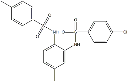 N1-(5-methyl-2-{[(4-methylphenyl)sulfonyl]amino}phenyl)-4-chlorobenzene-1-sulfonamide Struktur