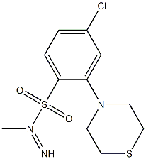 N1-imino(1,4-thiazinan-4-yl)methyl-4-chlorobenzene-1-sulfonamide Struktur