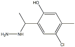 1-(1-(5-chloro-2-hydroxy-4-methylphenyl)ethyl)hydrazine Struktur