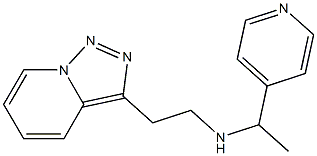 [1-(pyridin-4-yl)ethyl](2-{[1,2,4]triazolo[3,4-a]pyridin-3-yl}ethyl)amine Struktur