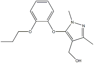 [1,3-dimethyl-5-(2-propoxyphenoxy)-1H-pyrazol-4-yl]methanol Struktur