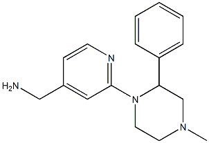 [2-(4-methyl-2-phenylpiperazin-1-yl)pyridin-4-yl]methanamine Struktur