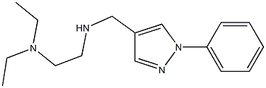 [2-(diethylamino)ethyl][(1-phenyl-1H-pyrazol-4-yl)methyl]amine Struktur