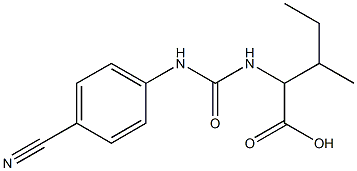 2-({[(4-cyanophenyl)amino]carbonyl}amino)-3-methylpentanoic acid Struktur