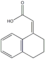 2-(1,2,3,4-tetrahydronaphthalen-1-ylidene)acetic acid Struktur