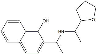 2-(1-{[1-(oxolan-2-yl)ethyl]amino}ethyl)naphthalen-1-ol Struktur