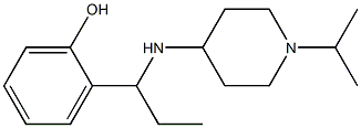 2-(1-{[1-(propan-2-yl)piperidin-4-yl]amino}propyl)phenol Struktur