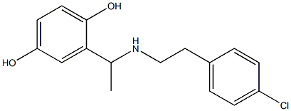 2-(1-{[2-(4-chlorophenyl)ethyl]amino}ethyl)benzene-1,4-diol Struktur