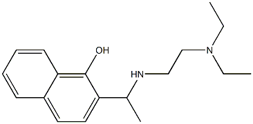 2-(1-{[2-(diethylamino)ethyl]amino}ethyl)naphthalen-1-ol Struktur