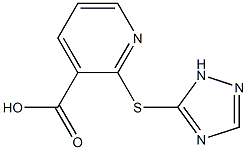 2-(1H-1,2,4-triazol-5-ylsulfanyl)pyridine-3-carboxylic acid Struktur