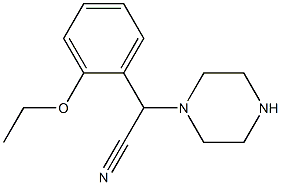 2-(2-ethoxyphenyl)-2-(piperazin-1-yl)acetonitrile Struktur