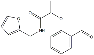 2-(2-formylphenoxy)-N-(furan-2-ylmethyl)propanamide Struktur