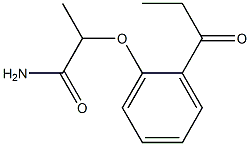 2-(2-propanoylphenoxy)propanamide Struktur