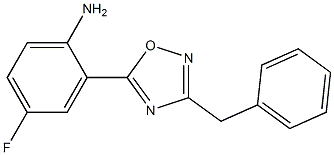 2-(3-benzyl-1,2,4-oxadiazol-5-yl)-4-fluoroaniline Struktur