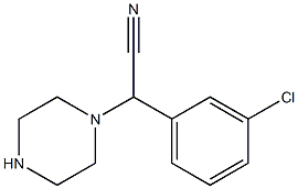 2-(3-chlorophenyl)-2-(piperazin-1-yl)acetonitrile Struktur