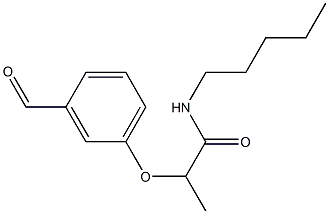 2-(3-formylphenoxy)-N-pentylpropanamide Struktur