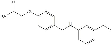 2-(4-{[(3-ethylphenyl)amino]methyl}phenoxy)acetamide Struktur