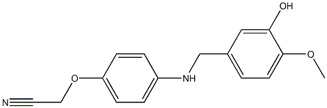 2-(4-{[(3-hydroxy-4-methoxyphenyl)methyl]amino}phenoxy)acetonitrile Struktur