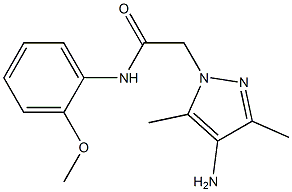 2-(4-amino-3,5-dimethyl-1H-pyrazol-1-yl)-N-(2-methoxyphenyl)acetamide Struktur