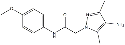 2-(4-amino-3,5-dimethyl-1H-pyrazol-1-yl)-N-(4-methoxyphenyl)acetamide Struktur