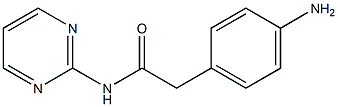 2-(4-aminophenyl)-N-pyrimidin-2-ylacetamide Struktur