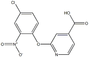 2-(4-chloro-2-nitrophenoxy)pyridine-4-carboxylic acid Struktur