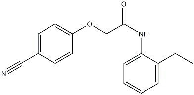 2-(4-cyanophenoxy)-N-(2-ethylphenyl)acetamide Struktur