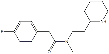 2-(4-fluorophenyl)-N-methyl-N-[2-(piperidin-2-yl)ethyl]acetamide Struktur