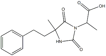 2-[4-methyl-2,5-dioxo-4-(2-phenylethyl)imidazolidin-1-yl]propanoic acid Struktur