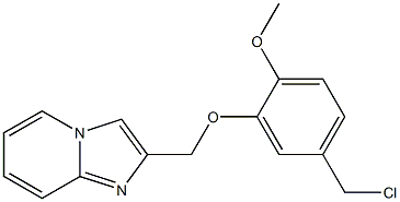 2-[5-(chloromethyl)-2-methoxyphenoxymethyl]imidazo[1,2-a]pyridine Struktur