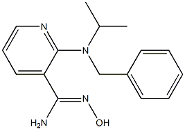 2-[benzyl(isopropyl)amino]-N'-hydroxypyridine-3-carboximidamide Struktur