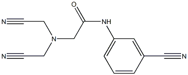 2-[bis(cyanomethyl)amino]-N-(3-cyanophenyl)acetamide Struktur