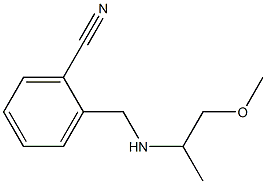 2-{[(1-methoxypropan-2-yl)amino]methyl}benzonitrile Struktur