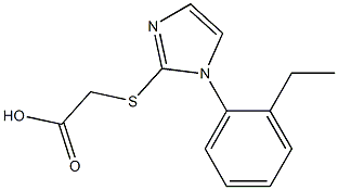 2-{[1-(2-ethylphenyl)-1H-imidazol-2-yl]sulfanyl}acetic acid Struktur