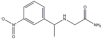 2-{[1-(3-nitrophenyl)ethyl]amino}acetamide Struktur