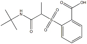 2-{[1-(tert-butylcarbamoyl)ethane]sulfonyl}benzoic acid Struktur