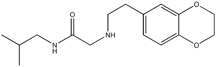 2-{[2-(2,3-dihydro-1,4-benzodioxin-6-yl)ethyl]amino}-N-(2-methylpropyl)acetamide Struktur