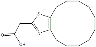 2-{4H,5H,6H,7H,8H,9H,10H,11H,12H,13H-cyclododeca[d][1,3]thiazol-2-yl}acetic acid Struktur