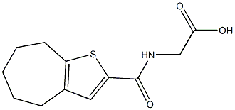 2-{4H,5H,6H,7H,8H-cyclohepta[b]thiophen-2-ylformamido}acetic acid Struktur