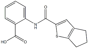 2-{4H,5H,6H-cyclopenta[b]thiophene-2-(methyl)amido}benzoic acid Struktur