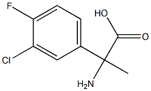 2-amino-2-(3-chloro-4-fluorophenyl)propanoic acid Struktur