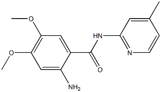 2-amino-4,5-dimethoxy-N-(4-methylpyridin-2-yl)benzamide Struktur