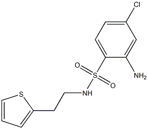 2-amino-4-chloro-N-[2-(thiophen-2-yl)ethyl]benzene-1-sulfonamide Struktur