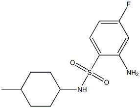 2-amino-4-fluoro-N-(4-methylcyclohexyl)benzene-1-sulfonamide Struktur